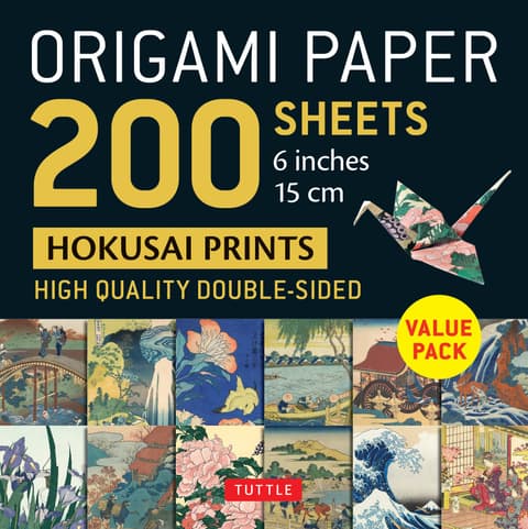 Origami Paper 200 sheets Hokusai Prints 6" (15 cm): Tuttle Origami Paper: Double-Sided Origami Sheets Printed with 12 Different Designs (Instructions for 5 Projects Included)