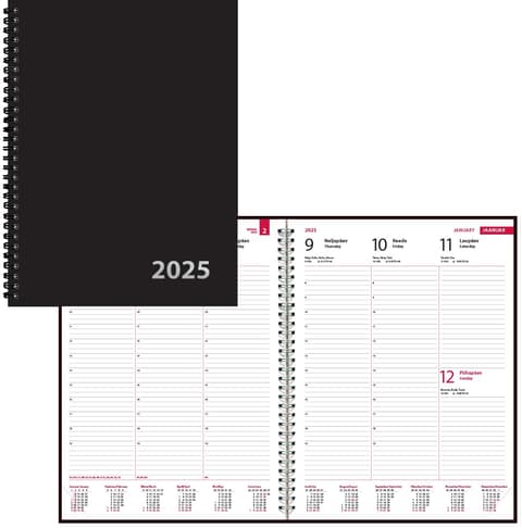 2026 Kalendermärkmik Nädal A4, spiraalköide, plastkaaned