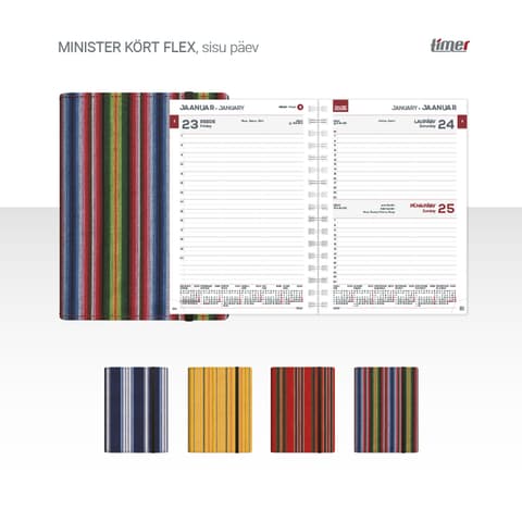 2026 Kalendermärkmik Timer MINISTER Kört Flex Päev