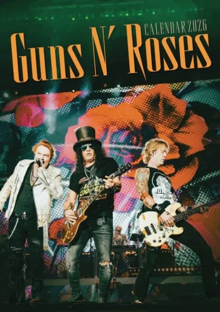 Seinakalender Guns And Roses 2026 Calendar